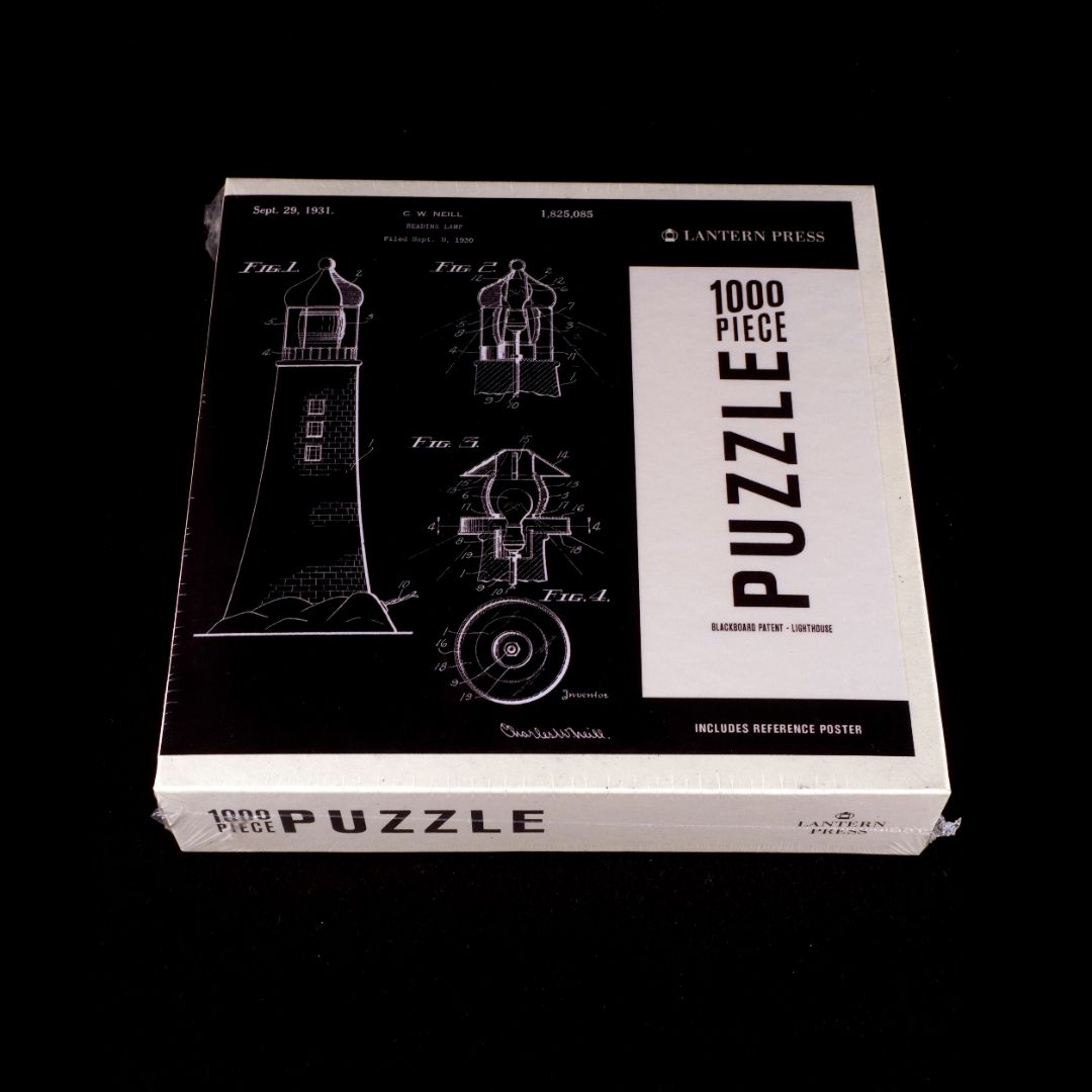 Blackboard Patent Lighthouse Jigsaw Puzzle