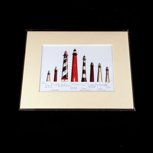 Florida's Atlantic Lighthouses Print: 8x10