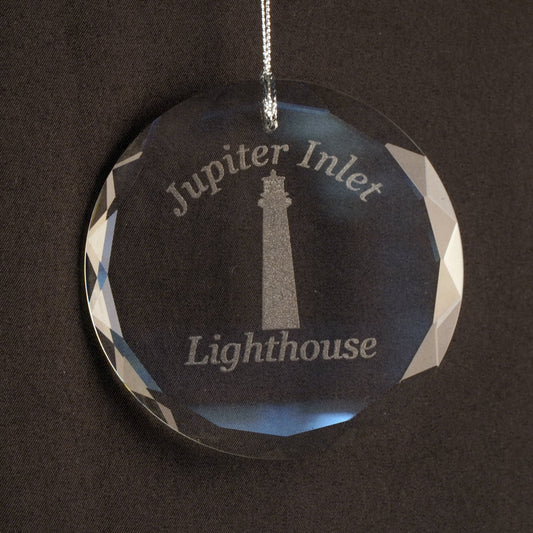 Laser Engraved Glass Ornament